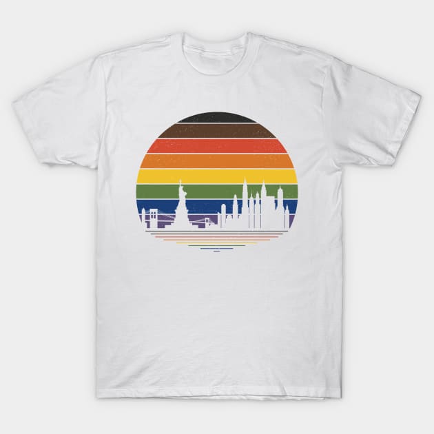 Retro NYC Pride T-Shirt by lavenderhearts